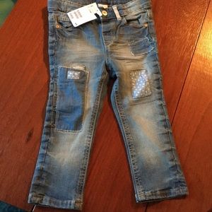 NWT H&M adorable patchwork baby jeans 👖